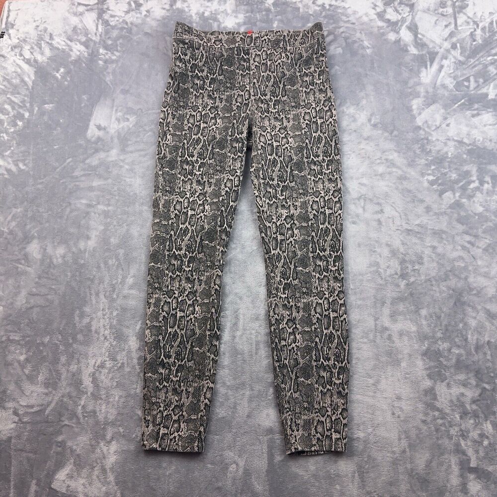 SPANX Jean-ish Ankle Leggings Jeggings Taupe Black Snakeskin Print Size Medium